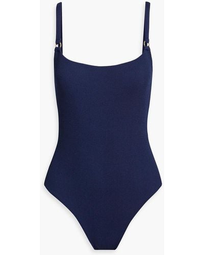 Melissa Odabash Tosca Ribbed Swimsuit - Blue