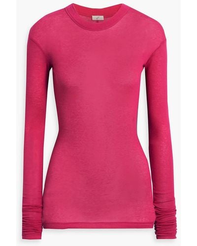 BITE STUDIOS Ribbed Cotton-jersey Top - Pink