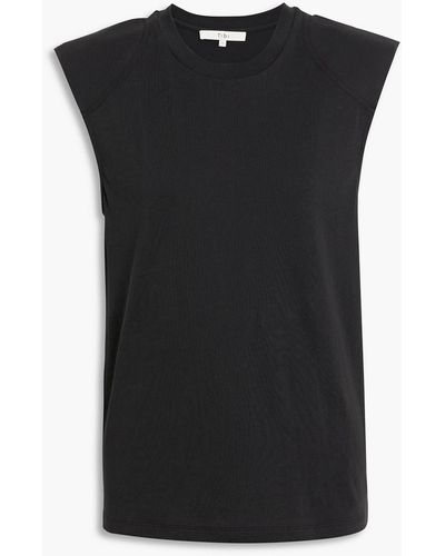 Tibi Cotton-jersey Tank - Black