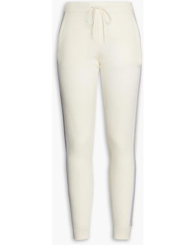 Chinti & Parker Wool And Cashmere-blend Track Trousers - White