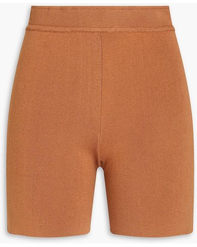 Monrow Shorts aus rippstrick - Weiß