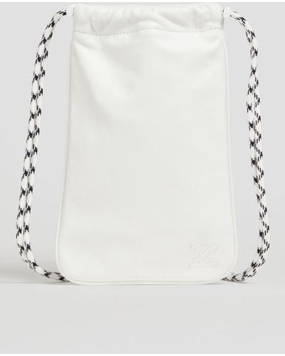 Zimmermann Embroidered Leather Shoulder Bag - White