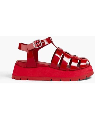 3.1 Phillip Lim Kate Patent-leather Sandals - Red