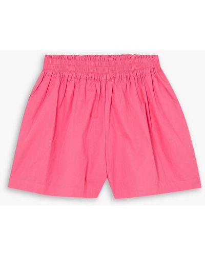 Faithfull The Brand Elva Cotton-poplin Shorts - Pink