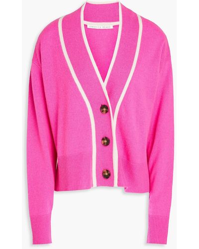 Veronica Beard Zweifarbiger cardigan aus kaschmir - Pink