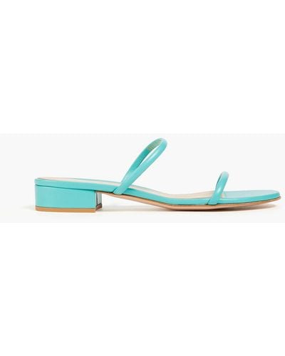 Gianvito Rossi Byblos 20 Leather Sandals - Blue