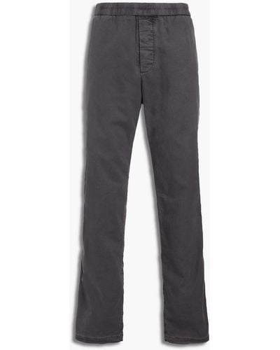 James Perse Supima Cotton-blend Poplin And Canvas Chinos - Grey
