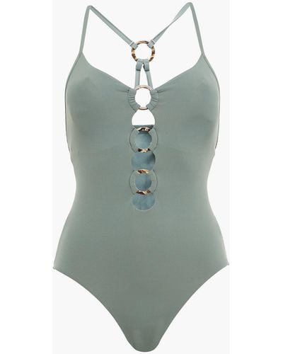 Seafolly Ring-embellished Swimsuit - Multicolour