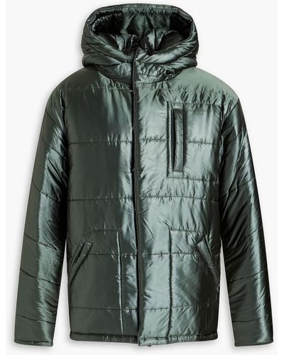 Maison Kitsuné Quilted Shell Hooded Jacket - Green