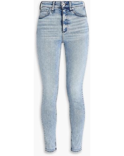 Rag & Bone Nina Faded High-rise Skinny Jeans - Blue