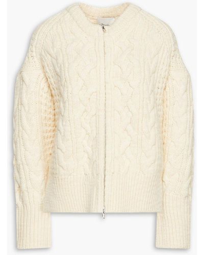 3.1 Phillip Lim Cable-knit Wool Cardigan - White