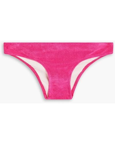 Solid & Striped Elle Terry Low-rise Bikini Briefs - Pink
