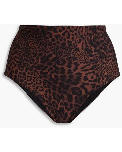 Jets by Jessika Allen Hoch sitzendes bikini-höschen mit leopardenprint - Mehrfarbig