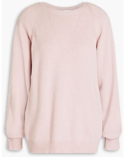 RED Valentino Point D'espirit Paneled Knitted Sweater - Pink