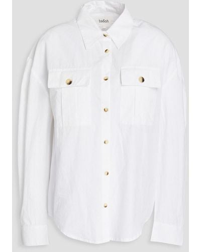 Ba&sh Chemise Pleated Cotton Shirt - White