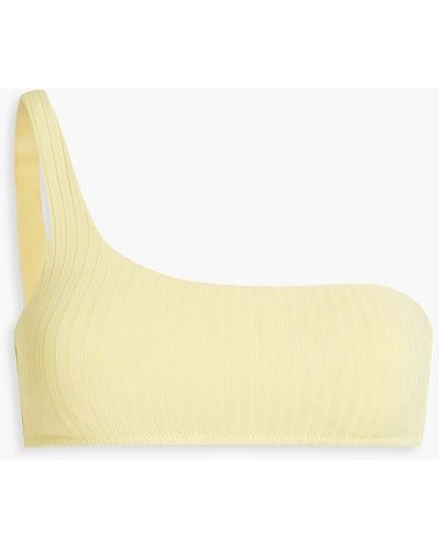 Melissa Odabash One-shoulder Ribbed Bikini Top - Yellow