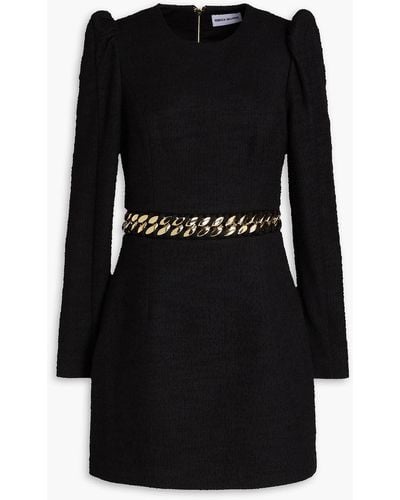 Rebecca Vallance Carine Chain-embellished Tweed Mini Dress - Black