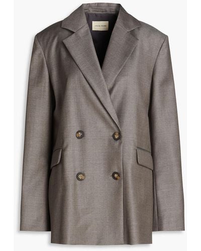 Loulou Studio Donau Double-breasted Wool-twill Blazer - Natural