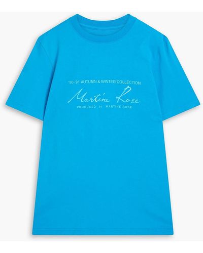 Martine Rose T-shirt aus baumwoll-jersey mit print - Blau