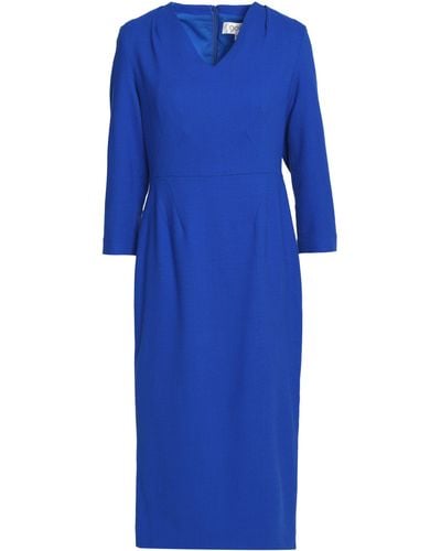 Goat Wool-crepe Dress Cobalt Blue