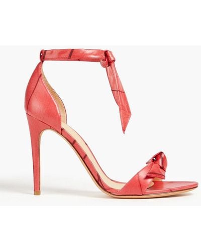 Alexandre Birman Clarita 100 Bow-detailed Faux Leather Sandals - Red