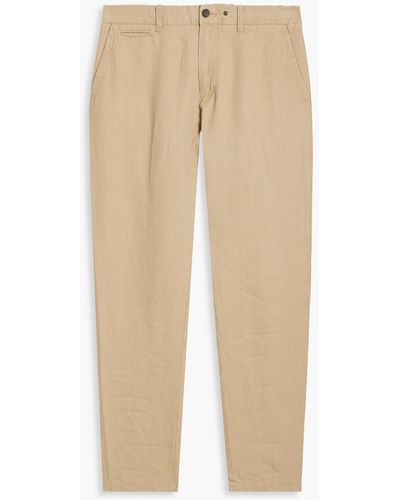Rag & Bone Beck Tapered Linen-twill Chinos - Natural