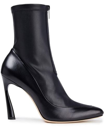 Jimmy Choo Brax 100 Smooth And Faux Stretch-leather Ankle Boots - Black