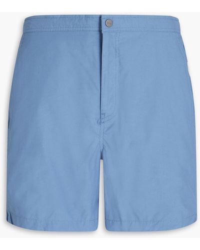 Onia Calder 6e Mid-length Cotton-blend Swim Shorts - Blue
