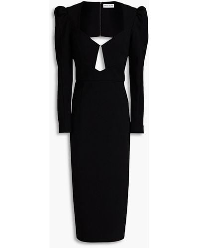 Rebecca Vallance Katie Cutout Crepe Midi Dress - Black