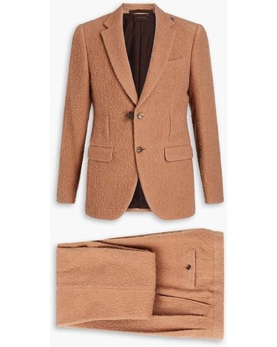 Zegna Brushed Alpaca And Silk-blend Suit - Brown