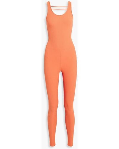 Koral Jet Ribbed Jersey Jumpsuit - Orange
