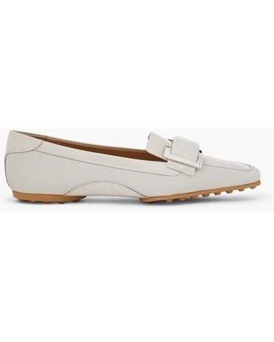 Sergio Rossi Embellished Smooth And Patent-leather Loafers - White