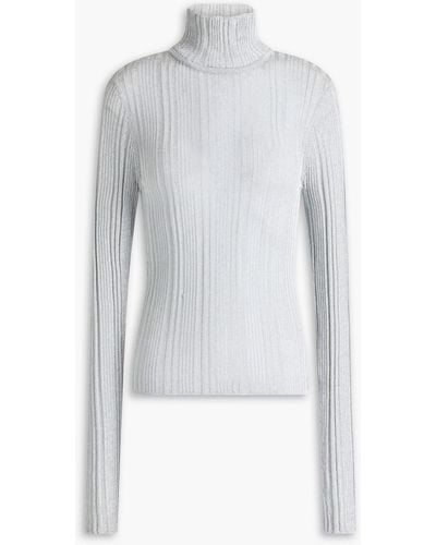 A.L.C. Mikaela Ribbed-knit Turtleneck Sweater - White