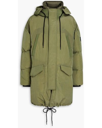 Holden Quilted Shell Hooded Down Parka - Green