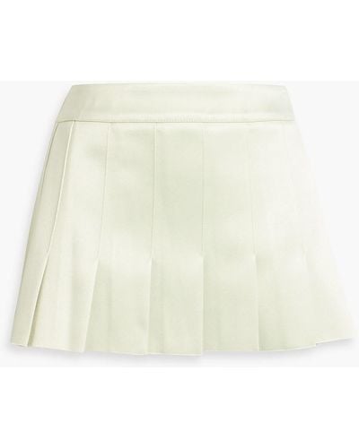 16Arlington Nimue Pleated Satin Mini Skirt - White