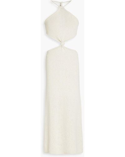 Cult Gaia Cameron Knit Cut Out Halter Dress - White