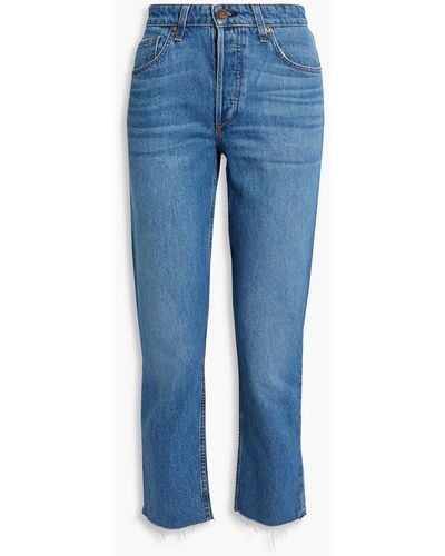 Rag & Bone Nina Cropped High-rise Skinny Jeans - Blue