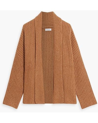 NAADAM Ribbed Mélange Wool And Cashmere-blend Cardigan - Brown
