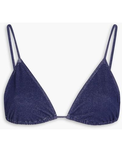 Onia Triangle Bikini Top - Blue