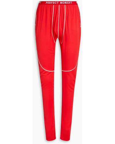 Perfect Moment Stretch-jersey Tights - Red