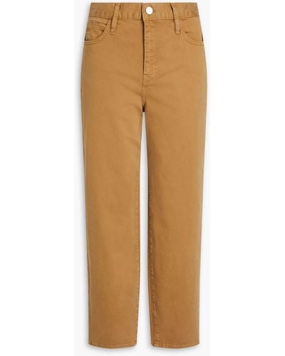 FRAME High-rise Tapered Jeans - Natural