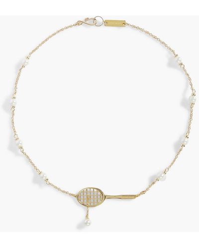 Shrimps Gold-tone Faux Pearl Necklace - White