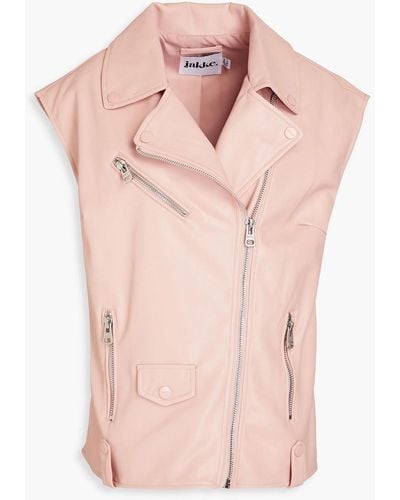 Jakke Riley Faux Leather Vest - Pink