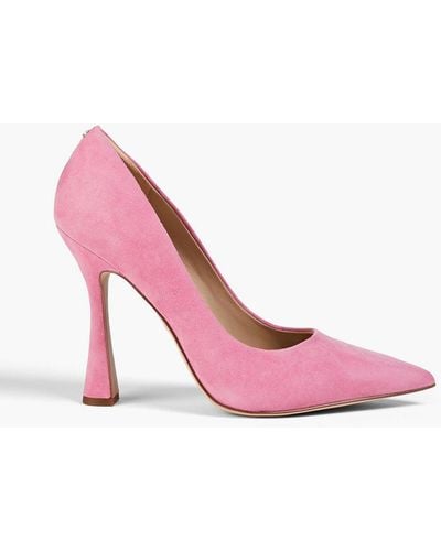 Sam Edelman Antonia Appliquéd Suede Court Shoes - Pink