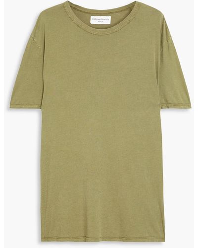 Officine Generale Lyocell-blend Jersey T-shirt - Green