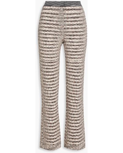 Missoni Space-dyed Crochet-knit Flared Trousers - Grey
