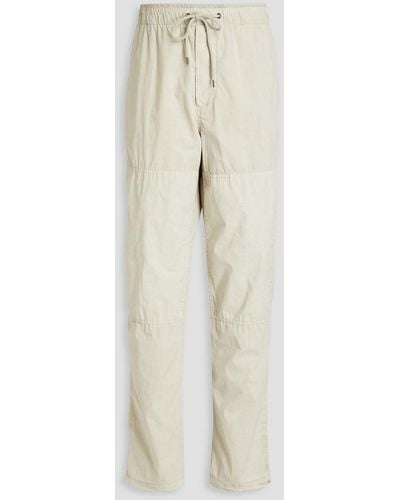 James Perse Poplin-paneled Jersey Track Trousers - Natural