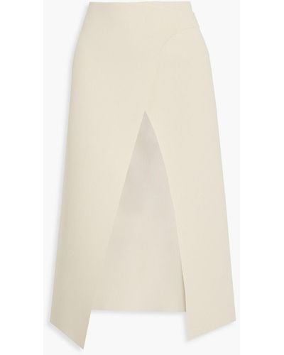 Dion Lee Belted Stretch-knit Midi Wrap Skirt - White