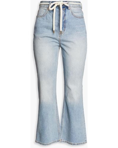 Zimmermann Faded High-rise Kick-flare Jeans - Blue