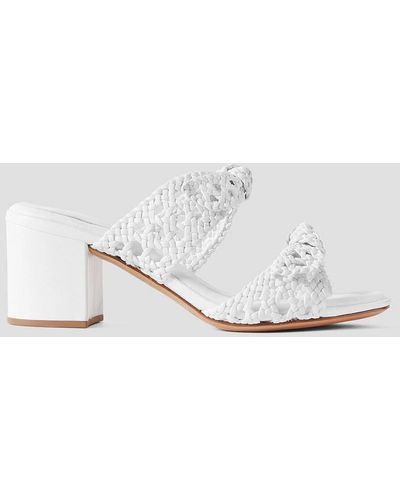 Alexandre Birman Clarita Braided Leather Sandals - White